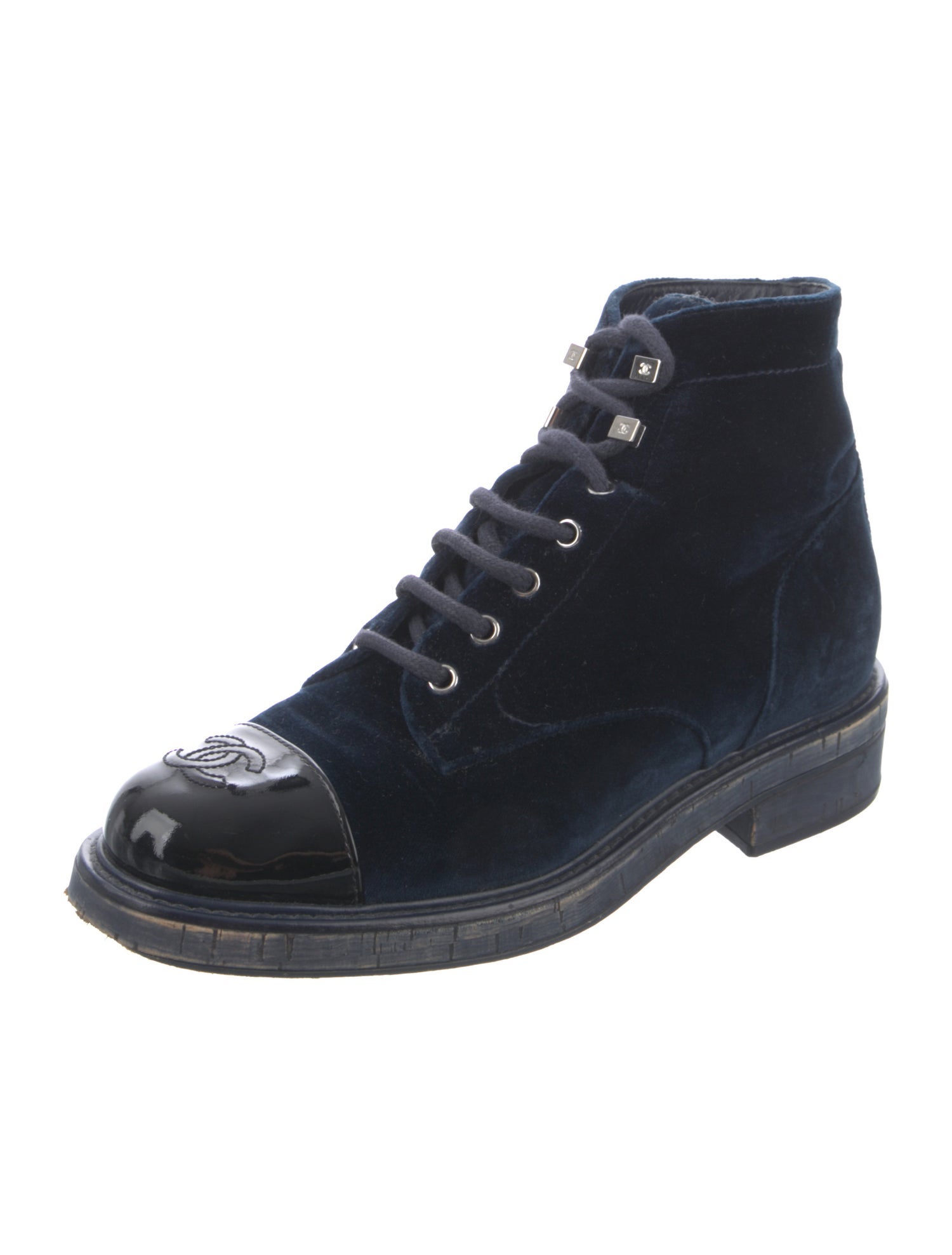 Chanel 2019 Interlocking CC Logo Combat Boots